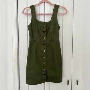Urban outfitters olive green denim dress